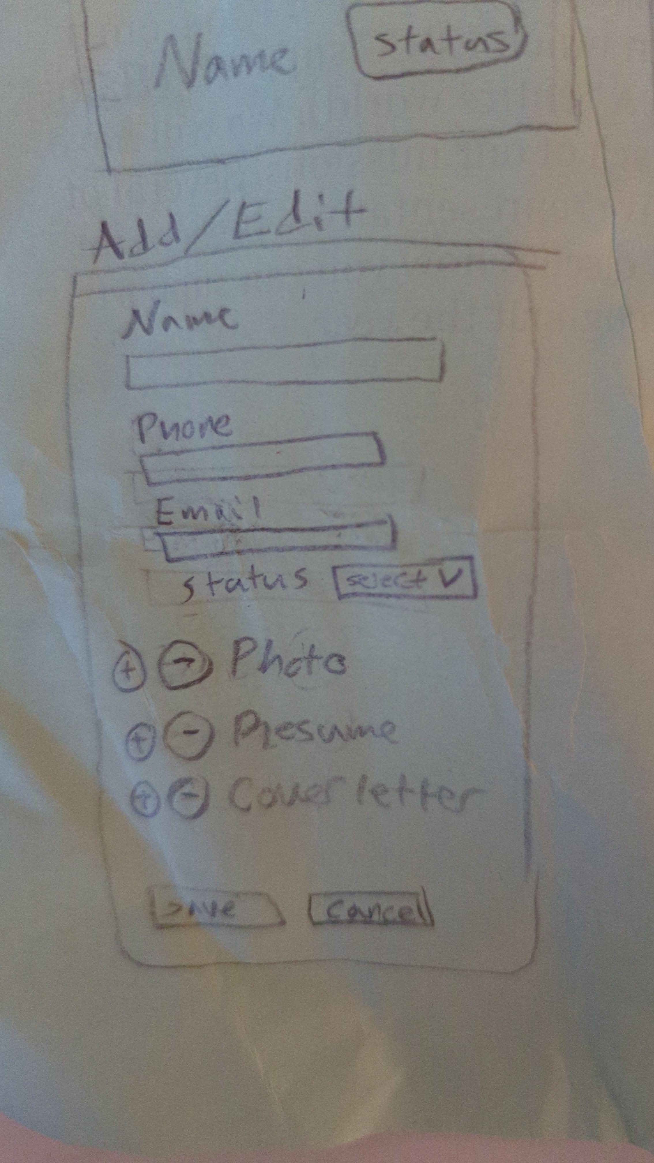 Pencil sketch for adding or editing