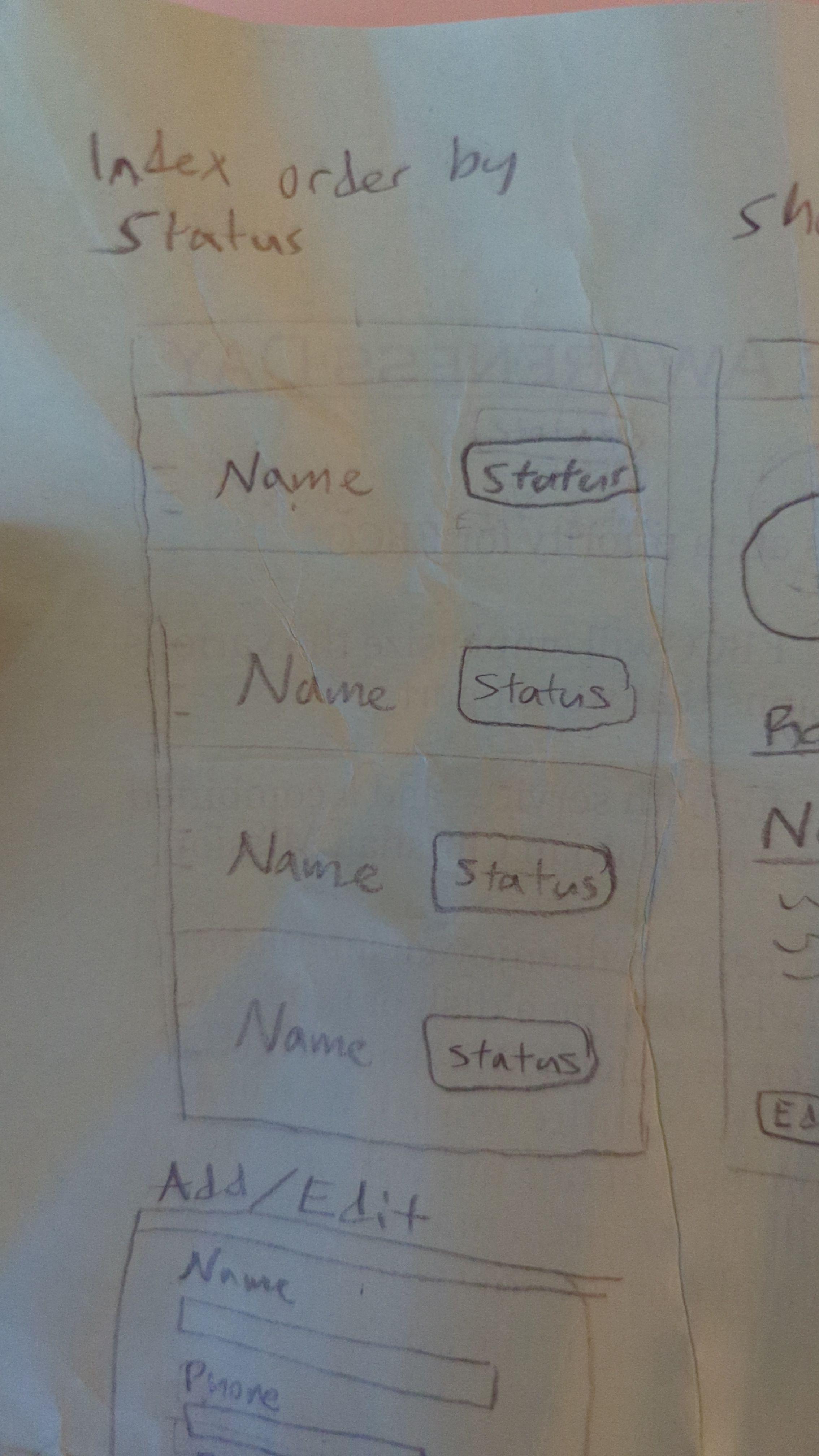 Pencil sketch for home page